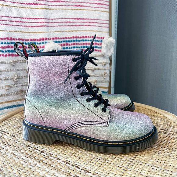 Dr Martens 1460 Pascal Rainbow Glitter Lace-Up Boots Women’s Size US 5 - Picture 2 of 8